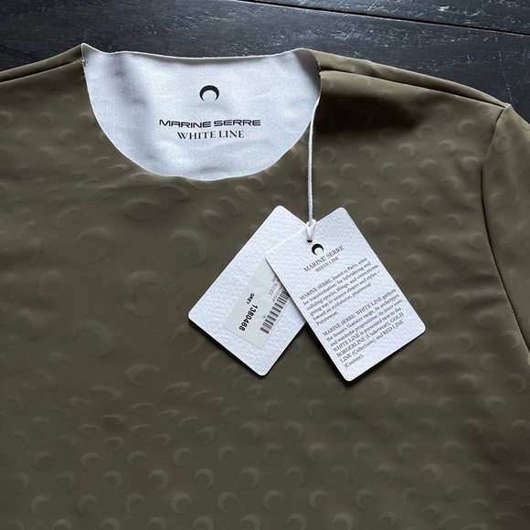 BNWT Marine Serre all over moon printed reflective long sleeve top size large - Picture 2 of 7